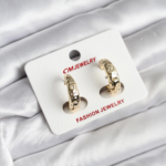 14K Gold Renk Kaplama CM Kadın Küpe 5886