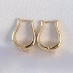 Pirinç Gold Renk İçi Boş Gül Küpe 5886