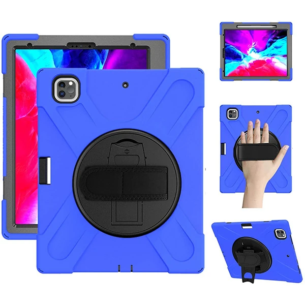 İPad Pro 12.9-inch (2021)-(2020) Kılıf Kalem Yerli 3 Katmanlı Standlı Zırh Kılıf-Shockproof 2 İPad Pro 12.9-inch (2021)-(2020) Kılıf Kalem Yerli 3 Katmanlı Standlı Zırh Kılıf-Shockproof - Görsel 2