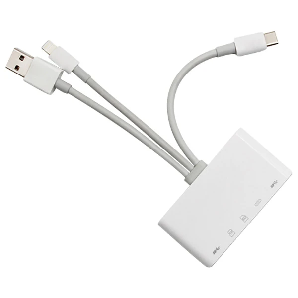 ALLY 3 İN1 İPhone+Usb C+ Usb A Kamera Okuyucu Kart Okuyucu-(5775) 1 ALLY 3 İN1 İPhone+Usb C+ Usb A Kamera Okuyucu Kart Okuyucu-(5775)