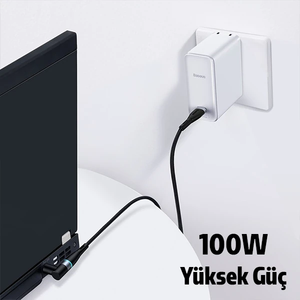 Baseus Zinc Manyetik Type-C to DC Round (7,9x5,5mm) Lenovo Laptop Şarj Kablosu 100W 2m-(5775) 2 Baseus Zinc Manyetik Type-C to DC Round (7,9x5,5mm) Lenovo Laptop Şarj Kablosu 100W 2m-(5775) - Görsel 2