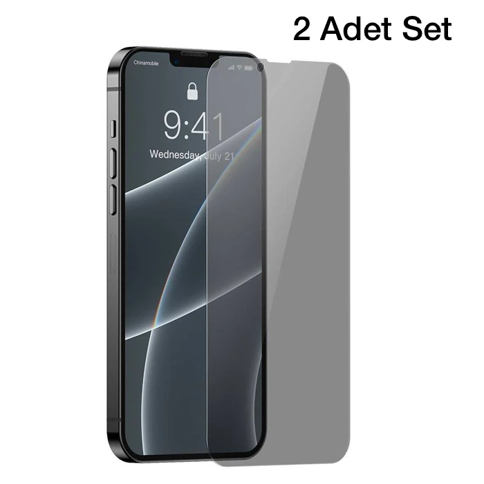 Baseus iPhone 13 Mini Privacy Hayalet Cam Ekran Koruyucu 2 Adet Set 2 Baseus iPhone 13 Mini Privacy Hayalet Cam Ekran Koruyucu 2 Adet Set - Görsel 2