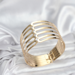 Haydiburaya 105 Gold Renk Pirinç Kaburga Model Kadın Bileklik 5886