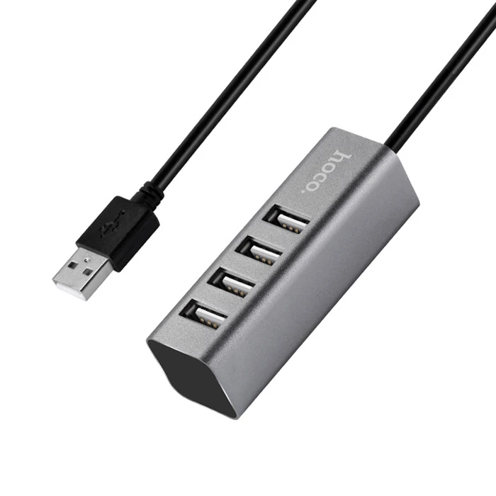 HOCO HB1 80cm Kablolu 4 Portlu USB Çoğaltıcı HUB Adaptör-(5775) 1 HOCO HB1 80cm Kablolu 4 Portlu USB Çoğaltıcı HUB Adaptör-(5775)