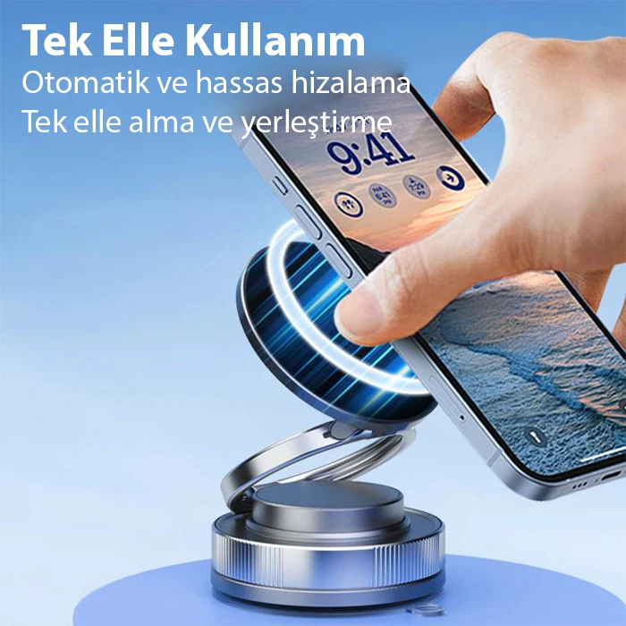 ALLY Vakumlu Telefon Tutucu Araç-Navigasyon Manyetik Telefon Tutucu Magsafe-(5775) 4 ALLY Vakumlu Telefon Tutucu Araç-Navigasyon Manyetik Telefon Tutucu Magsafe-(5775) - Görsel 4