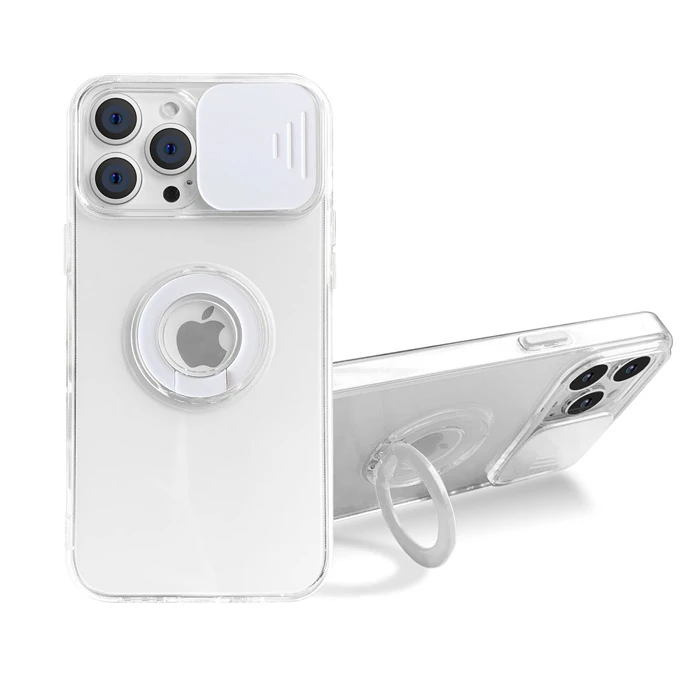 Ally iPhone 12 Pro Max Kılıf Sürgülü Kamera Lens Korumalı Yüzük Standlı Silikon Kılıf-(5775) 2 Ally iPhone 12 Pro Max Kılıf Sürgülü Kamera Lens Korumalı Yüzük Standlı Silikon Kılıf-(5775) - Görsel 2