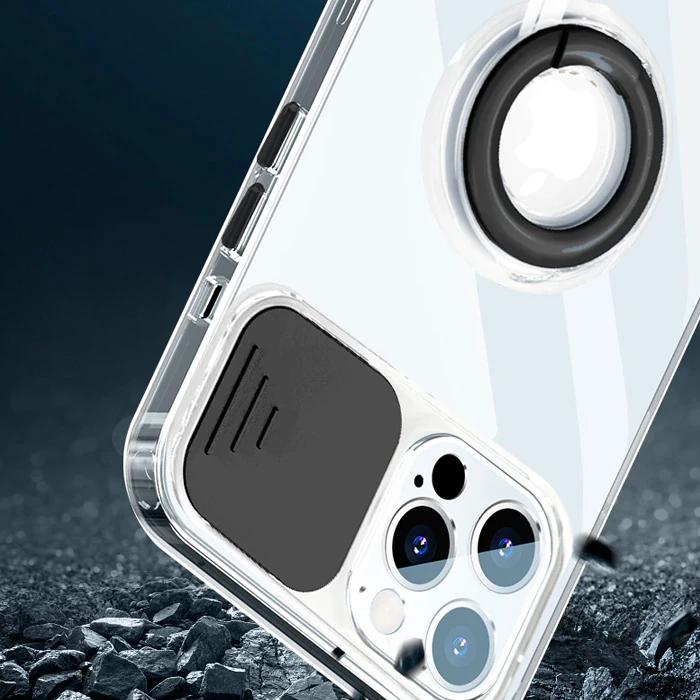 Ally iPhone 12 Pro Max Kılıf Sürgülü Kamera Lens Korumalı Yüzük Standlı Silikon Kılıf-(5775) 4 Ally iPhone 12 Pro Max Kılıf Sürgülü Kamera Lens Korumalı Yüzük Standlı Silikon Kılıf-(5775) - Görsel 4