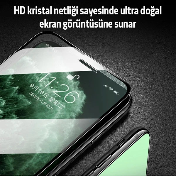 ALLY İPhone 11 Pro Max Anti -Blue Green Light Göz Korumalı Tempered Full Ekran Koruyucu 4 ALLY İPhone 11 Pro Max Anti -Blue Green Light Göz Korumalı Tempered Full Ekran Koruyucu - Görsel 4