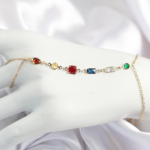 Pirinç Renkli Zirkon Taşlı Y Model Gold Renk Kadın Şahmeran 5886