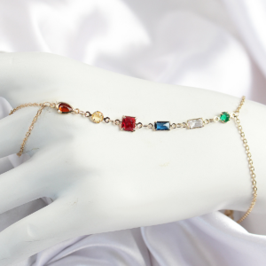 Pirinç Renkli Zirkon Taşlı Y Model Gold Renk Kadın Şahmeran 5886