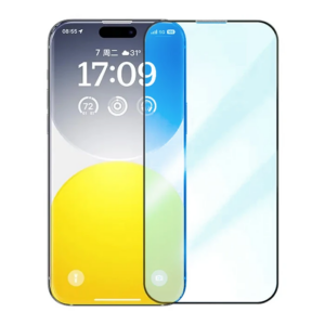 Haydiburaya 87 Baseus Crystalline iPhone 15 Pro Max Full Koruma Anti Mavi Işık Tempered Cam Ekran Koruyucu