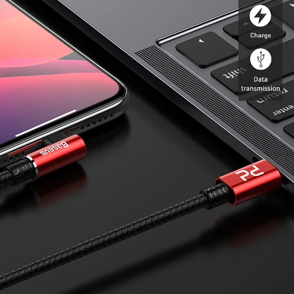Baseus MVP Elbow Type-C to iPhone PD 18W Hızlı Şarj Usb Kablo 1metre-(5775) 4 Baseus MVP Elbow Type-C to iPhone PD 18W Hızlı Şarj Usb Kablo 1metre-(5775) - Görsel 4