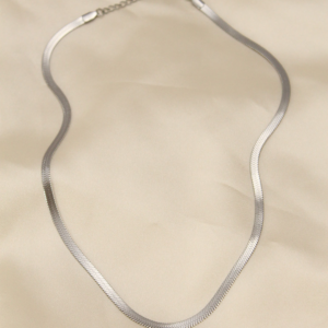 316L Çelik Silver Renk 45 cm İtalyan Zincir Model Kadın Kolye 5886