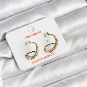 14K Gold Renk Kaplama CM Kadın Küpe 5886
