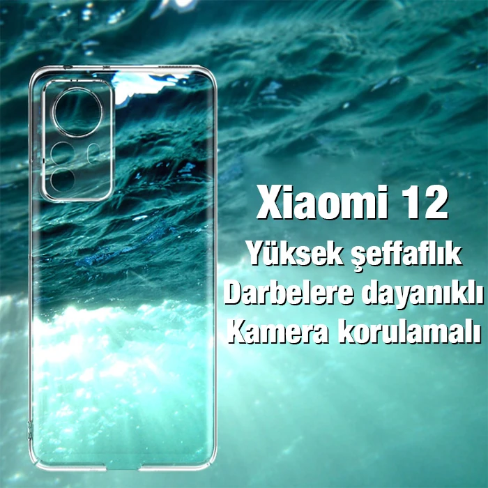 Ally Xiaomi 12 Kılıf Kamera Korumalı Ultra İnce Şeffaf Silikon Kılıf 2 Ally Xiaomi 12 Kılıf Kamera Korumalı Ultra İnce Şeffaf Silikon Kılıf - Görsel 2