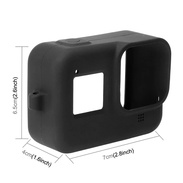 PULUZ PU428B GoPro HERO8 İçin Silikon Koruma Kılıfı+Wrist Strap-(5775) 4 PULUZ PU428B GoPro HERO8 İçin Silikon Koruma Kılıfı+Wrist Strap-(5775) - Görsel 4