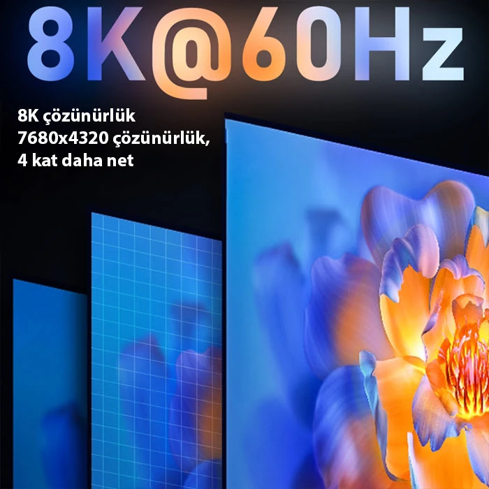 ALLY HDMI to HDMI 8K HD 2.1UHD Mıknatıs Başlıklı Kablo 2 Metre-(5775) 3 ALLY HDMI to HDMI 8K HD 2.1UHD Mıknatıs Başlıklı Kablo 2 Metre-(5775) - Görsel 3