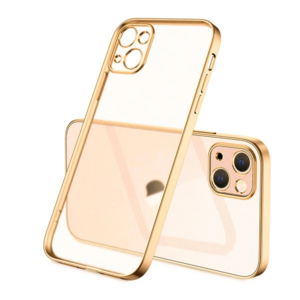Haydiburaya 90 iPhone 13 Mini Renkli Kenar Şeffaf Kılıf Kamera Korumalı Silikon Kılıf