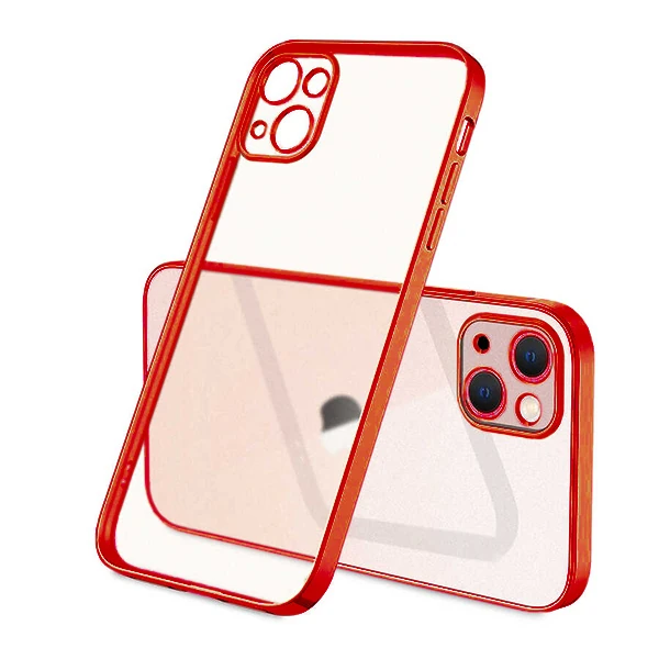 iPhone 13 Mini Renkli Kenar Şeffaf Kılıf Kamera Korumalı Silikon Kılıf 2 iPhone 13 Mini Renkli Kenar Şeffaf Kılıf Kamera Korumalı Silikon Kılıf - Görsel 2