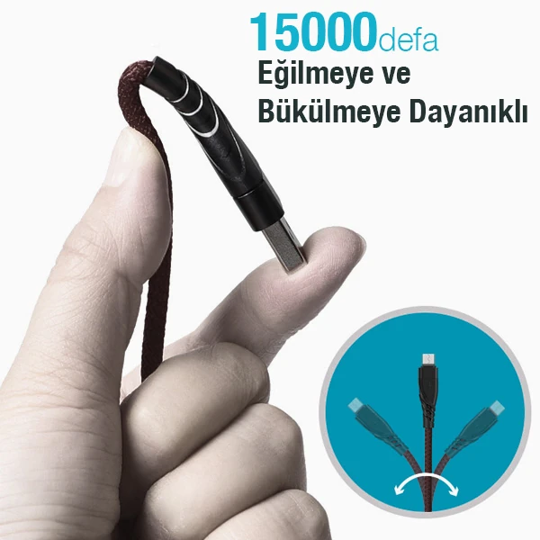 ALLY QC3.0 USB To Type-c Hızlı Şarj Kablosu 3 ALLY QC3.0 USB To Type-c Hızlı Şarj Kablosu - Görsel 3