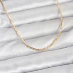 CM 14K Gold Renk Kare Zincirli Model 60 cm Kadın Kolye 5886