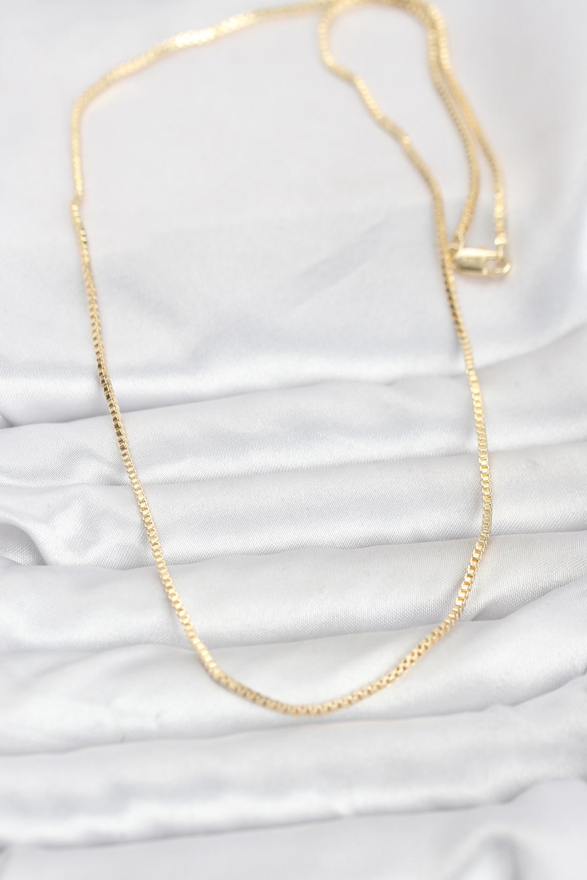 CM 14K Gold Renk Kare Zincirli Model 60 cm Kadın Kolye 5886 2 CM 14K Gold Renk Kare Zincirli Model 60 cm Kadın Kolye 5886 - Görsel 2