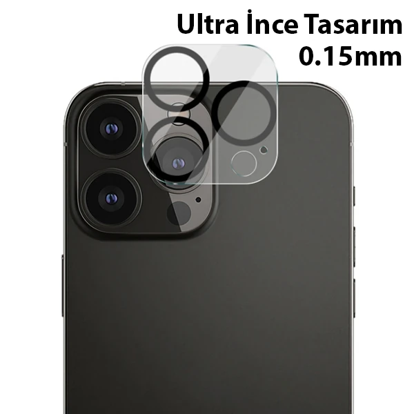 ALLY İPhone 13 Pro-13 Pro Max 3D Full Tempered Glass Cam Kamera Koruyucu-(5775) 2 ALLY İPhone 13 Pro-13 Pro Max 3D Full Tempered Glass Cam Kamera Koruyucu-(5775) - Görsel 2