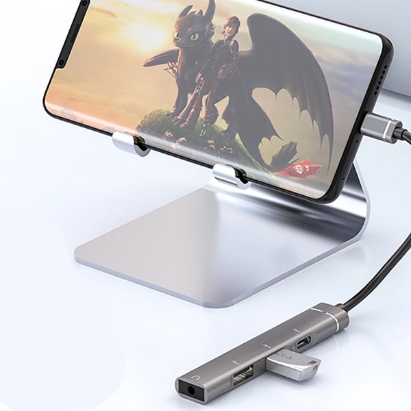 ALLY 4in1 Type-C+3.5mm+USB Girişli Çoğaltıcı Adaptör Çevirici Hub-(5775) 3 ALLY 4in1 Type-C+3.5mm+USB Girişli Çoğaltıcı Adaptör Çevirici Hub-(5775) - Görsel 3