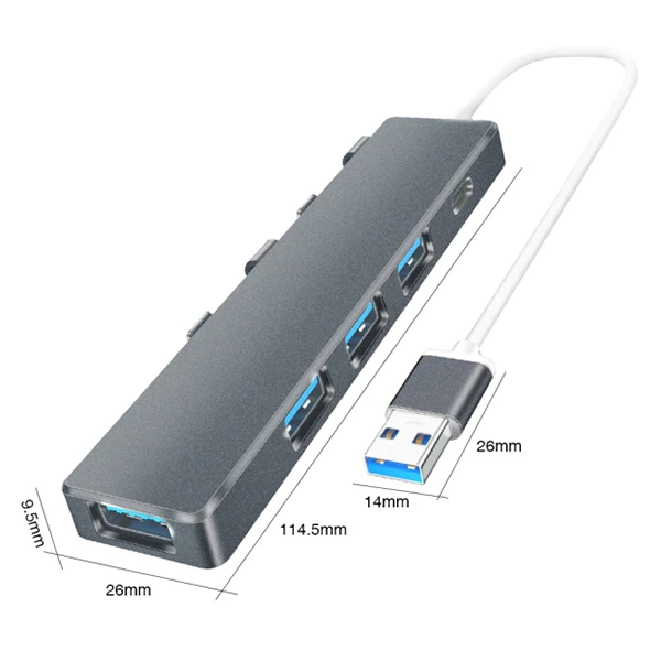ALLY ADS-301A Usb 3.0 4 Usb Port Adaptör Hub Çoklayıcı 1 type C 4 ALLY ADS-301A Usb 3.0 4 Usb Port Adaptör Hub Çoklayıcı 1 type C - Görsel 4