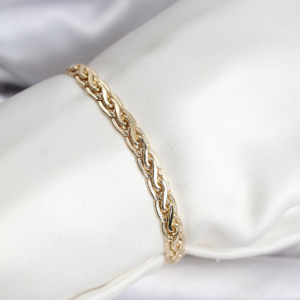 14K Gold Renk Kaplama Lazer Zincir Model CM Kadın Bileklik 5886