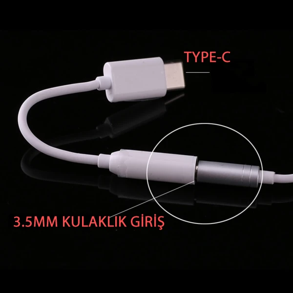 Type-C 3.5mm Kulaklık Dönüştürücü Aparat Aux Çevirici Adaptör-(5775) 4 Type-C 3.5mm Kulaklık Dönüştürücü Aparat Aux Çevirici Adaptör-(5775) - Görsel 4