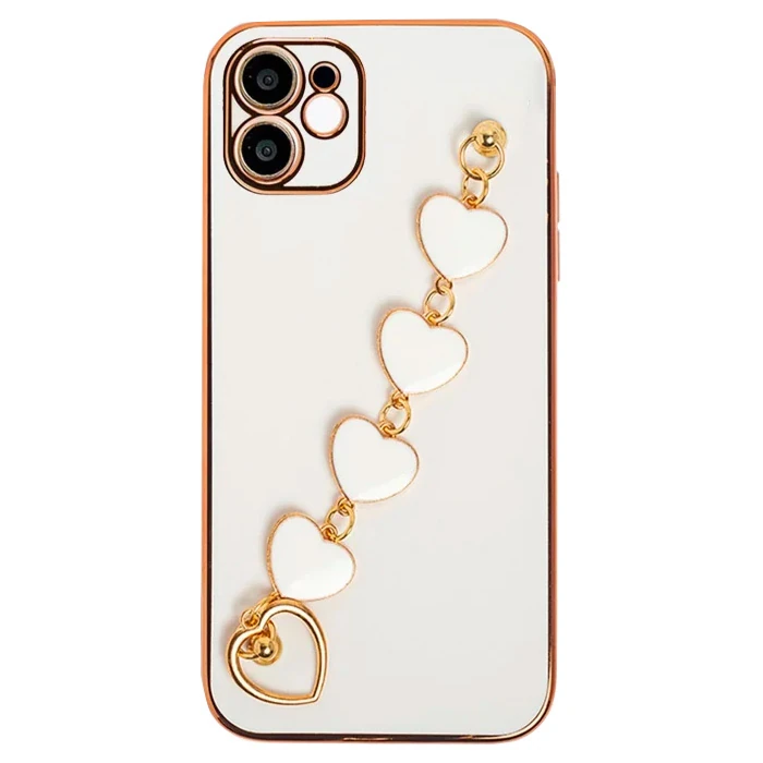 Ally iPhone 11 6.1inç Kılıf Kalp Bileklik Tutuculu Lüx Silikon Askılı Kılıf-(5775) 1 Ally iPhone 11 6.1inç Kılıf Kalp Bileklik Tutuculu Lüx Silikon Askılı Kılıf-(5775)