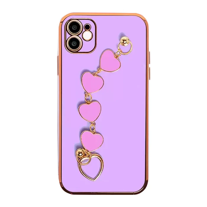 Ally iPhone 11 6.1inç Kılıf Kalp Bileklik Tutuculu Lüx Silikon Askılı Kılıf-(5775) 2 Ally iPhone 11 6.1inç Kılıf Kalp Bileklik Tutuculu Lüx Silikon Askılı Kılıf-(5775) - Görsel 2