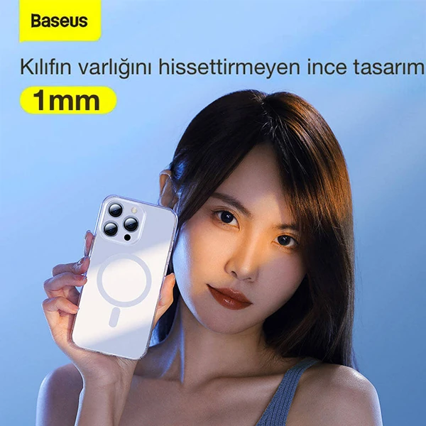 Baseus Crystal iPhone 12 Pro Max Kılıf Magsafe Uyumlu Manyetik Kılıf-(5775) 3 Baseus Crystal iPhone 12 Pro Max Kılıf Magsafe Uyumlu Manyetik Kılıf-(5775) - Görsel 3
