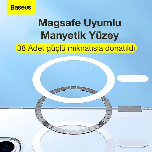 Baseus Crystal iPhone 12 Pro Max Kılıf Magsafe Uyumlu Manyetik Kılıf-(5775) 4 Baseus Crystal iPhone 12 Pro Max Kılıf Magsafe Uyumlu Manyetik Kılıf-(5775) - Görsel 4