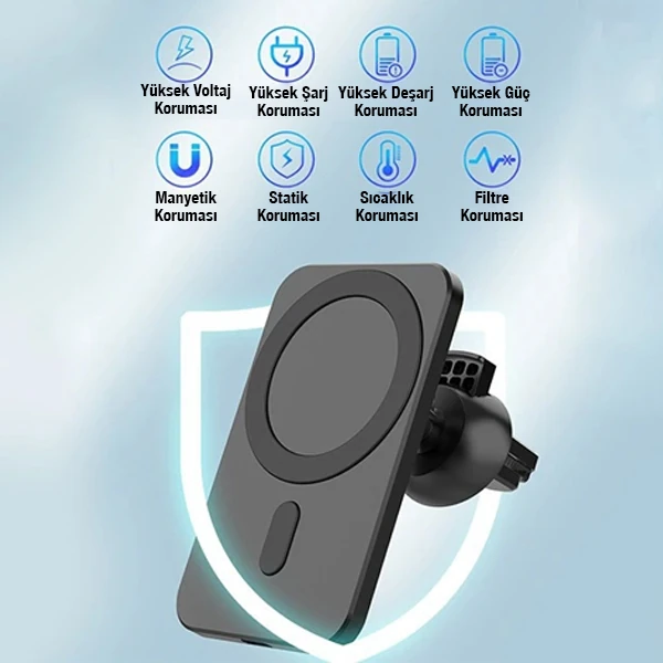 Ally N16 15W Magsafe Uyumlu Araç İçi Telefon Tutucu 4 Ally N16 15W Magsafe Uyumlu Araç İçi Telefon Tutucu - Görsel 4