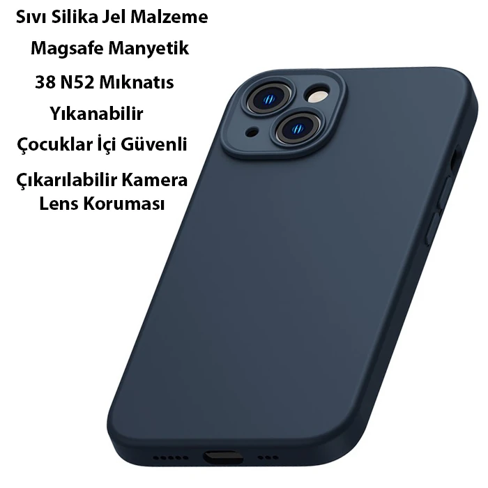 Baseus Liquid Silica Gel iPhone 14 6.1 Magsafe Silikon Kılıf + Tempered Ekran Koruyucu Set 4 Baseus Liquid Silica Gel iPhone 14 6.1 Magsafe Silikon Kılıf + Tempered Ekran Koruyucu Set - Görsel 4