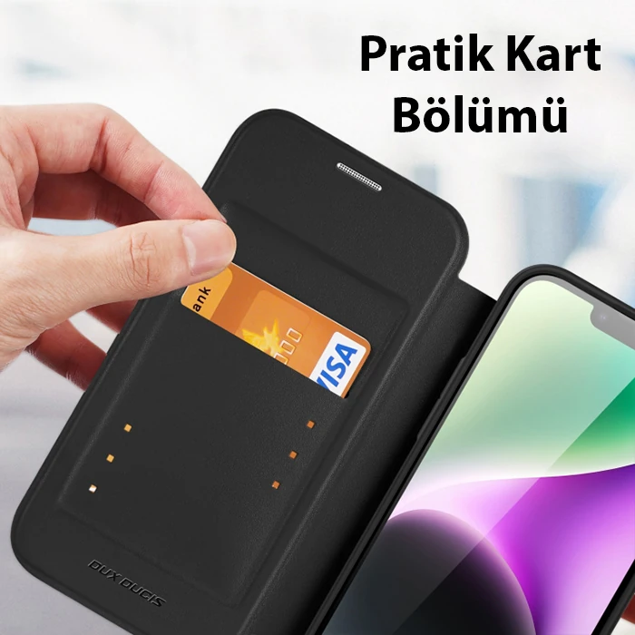Dux Ducis iPhone 14 Plus 6.7 Kılıf Skin X Pro Series MagSafe Kapaklı Kılıf Folio Case 4 Dux Ducis iPhone 14 Plus 6.7 Kılıf Skin X Pro Series MagSafe Kapaklı Kılıf Folio Case - Görsel 4