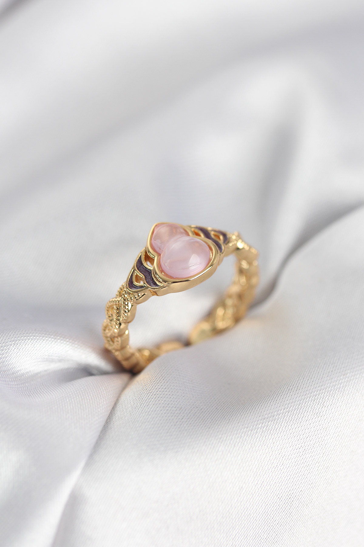 Gold Renk Pembe Damla Model Kadın Yüzük 5886 1 Gold Renk Pembe Damla Model Kadın Yüzük 5886