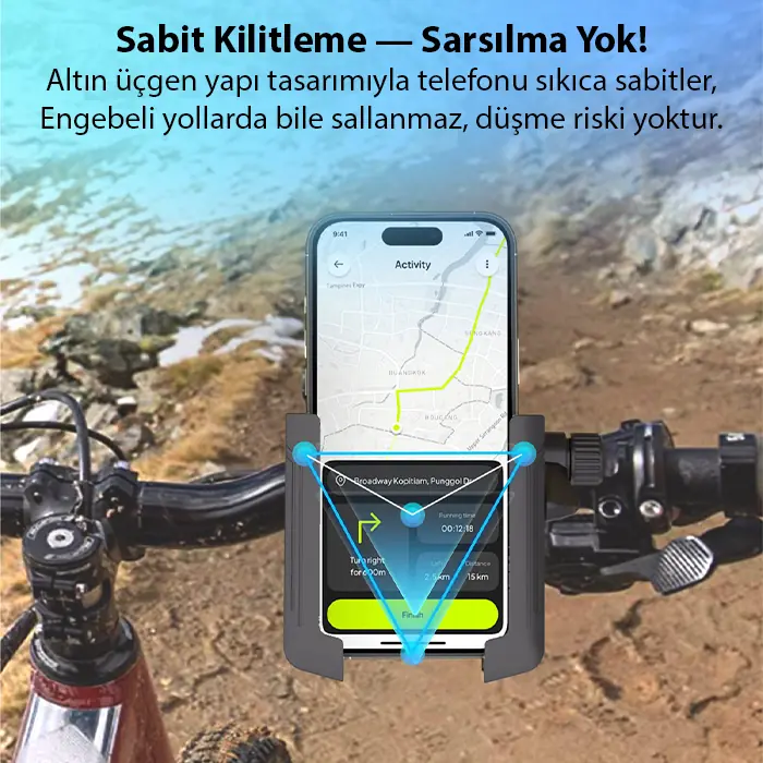 Ally Crown Gidon Bağlantılı Bisiklet ve Motosiklet Telefon Tutucu-(5775) 3 Ally Crown Gidon Bağlantılı Bisiklet ve Motosiklet Telefon Tutucu-(5775) - Görsel 3