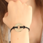 OKAY (İyi) Siyah Deri İpli Unisex Mood Bileklik 5886