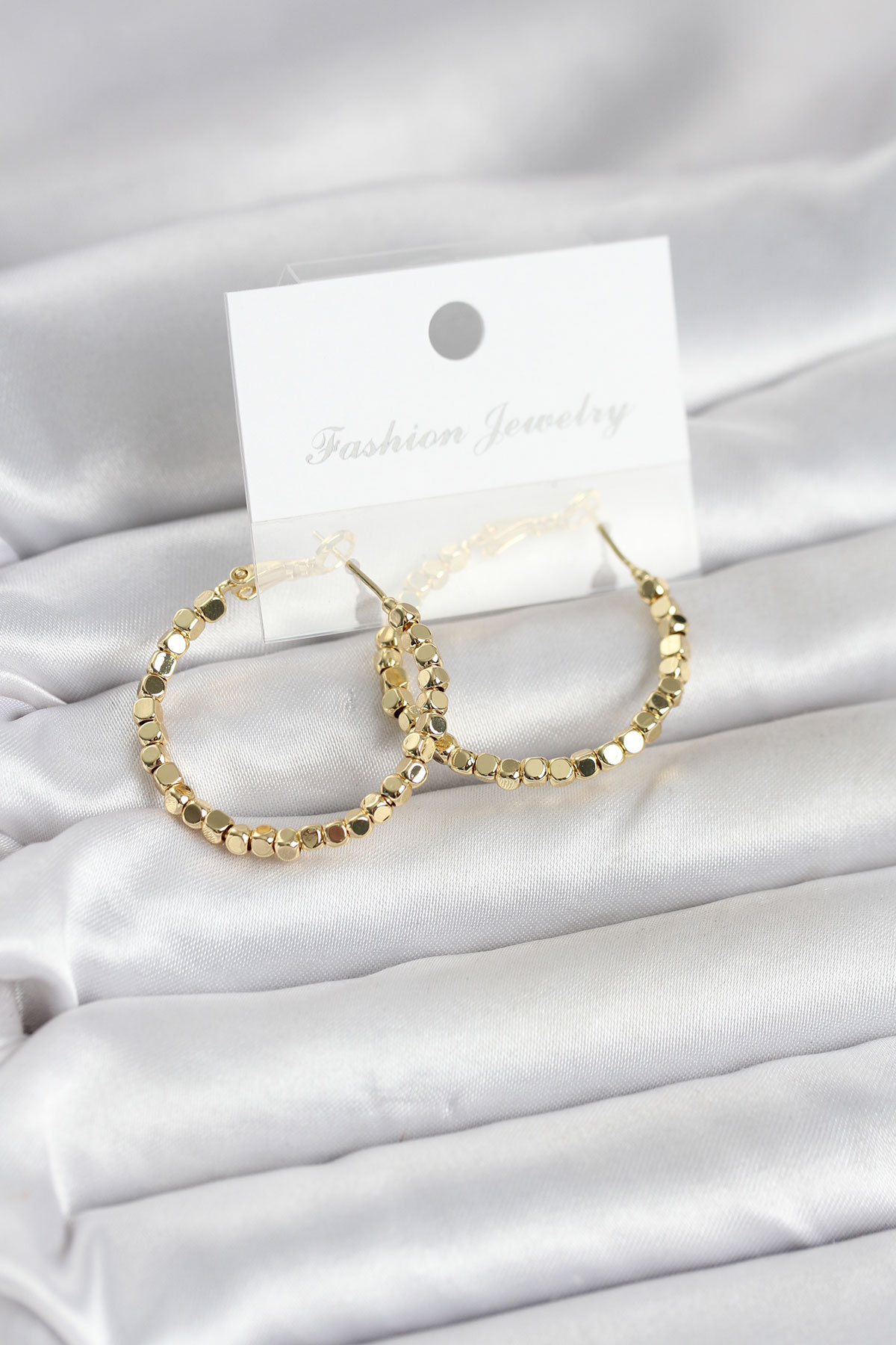Pirinç Gold Renk Minimal Kare Halka Kadın Küpe 5886 1 Pirinç Gold Renk Minimal Kare Halka Kadın Küpe 5886