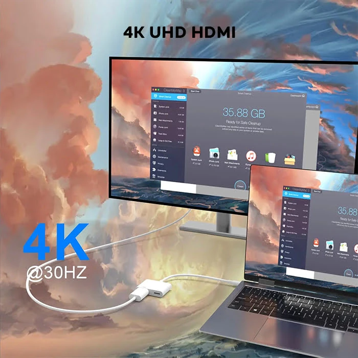 ALLY İPhone 15 Type-c to Type-c + HDMI Çevirici Kablo Dijital AV Adaptörü-(5775) 3 ALLY İPhone 15 Type-c to Type-c + HDMI Çevirici Kablo Dijital AV Adaptörü-(5775) - Görsel 3