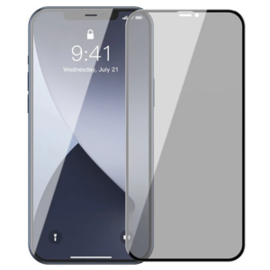 Haydiburaya 16 Baseus İPhone 12 Pro Max 6.7 023mm Anti Spy Çerçeveli Tempered Cam Ekran Koruyucu 2 Adet Set