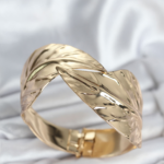 Pirinç Gold Renk Yaprak Model Kadın Bileklik 5886