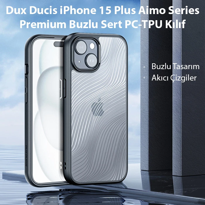 Dux Ducis iPhone 15 Plus Aimo Series Premium Buzlu Sert PC-TPU Kılıf 2 Dux Ducis iPhone 15 Plus Aimo Series Premium Buzlu Sert PC-TPU Kılıf - Görsel 2