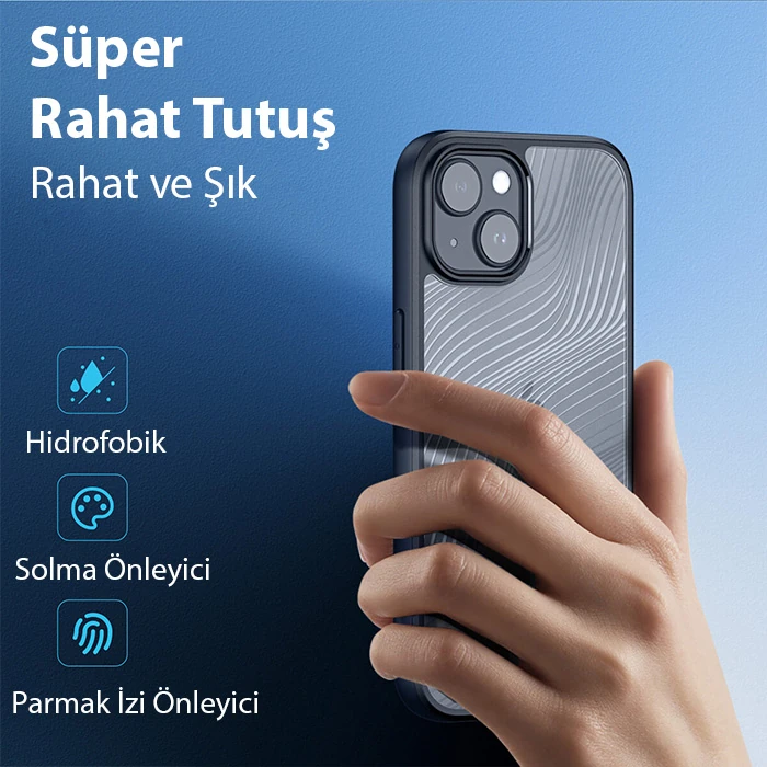 Dux Ducis iPhone 15 Plus Aimo Series Premium Buzlu Sert PC-TPU Kılıf 3 Dux Ducis iPhone 15 Plus Aimo Series Premium Buzlu Sert PC-TPU Kılıf - Görsel 3