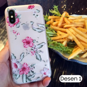 İphone X Xs 3d Gül Desenli Premium Silikon Kılıf