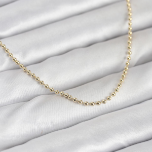 CM 14K Gold Renk Top Zincirli Model 60 cm Kadın Kolye 5886