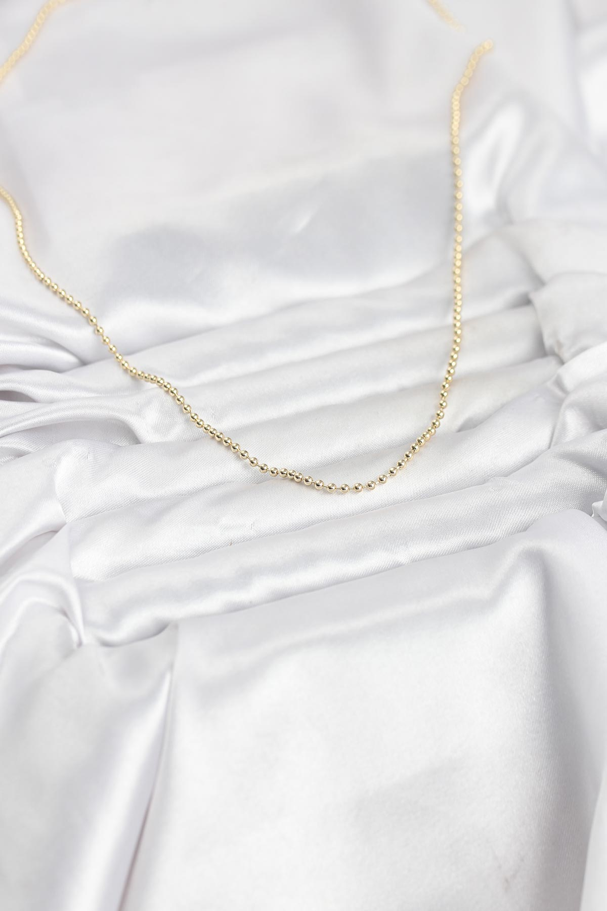 CM 14K Gold Renk Top Zincirli Model 60 cm Kadın Kolye 5886 2 CM 14K Gold Renk Top Zincirli Model 60 cm Kadın Kolye 5886 - Görsel 2